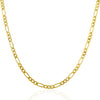 3.1mm 14k Yellow Gold Solid Figaro Chain